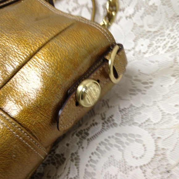 Coach Gold Vernis Enamel Shoulder Bag - Picture 10 of 13